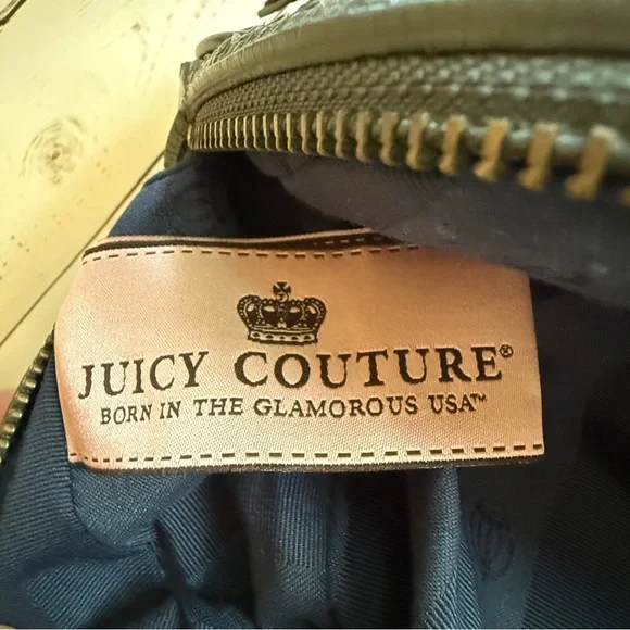 Juicy Couture | Modern Queen Baroque Leather Satchel, Dark Gray - Picture 8 of 17